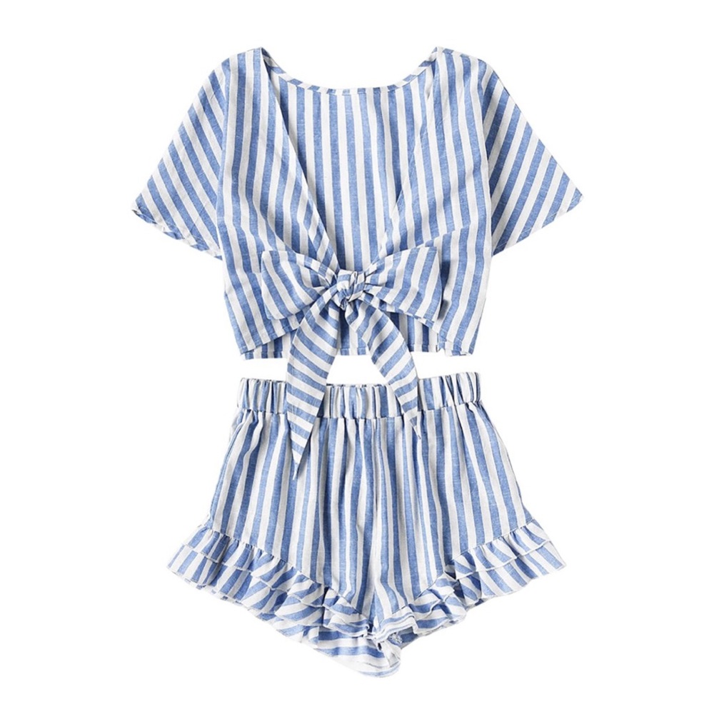 2 Piece Striped Set
